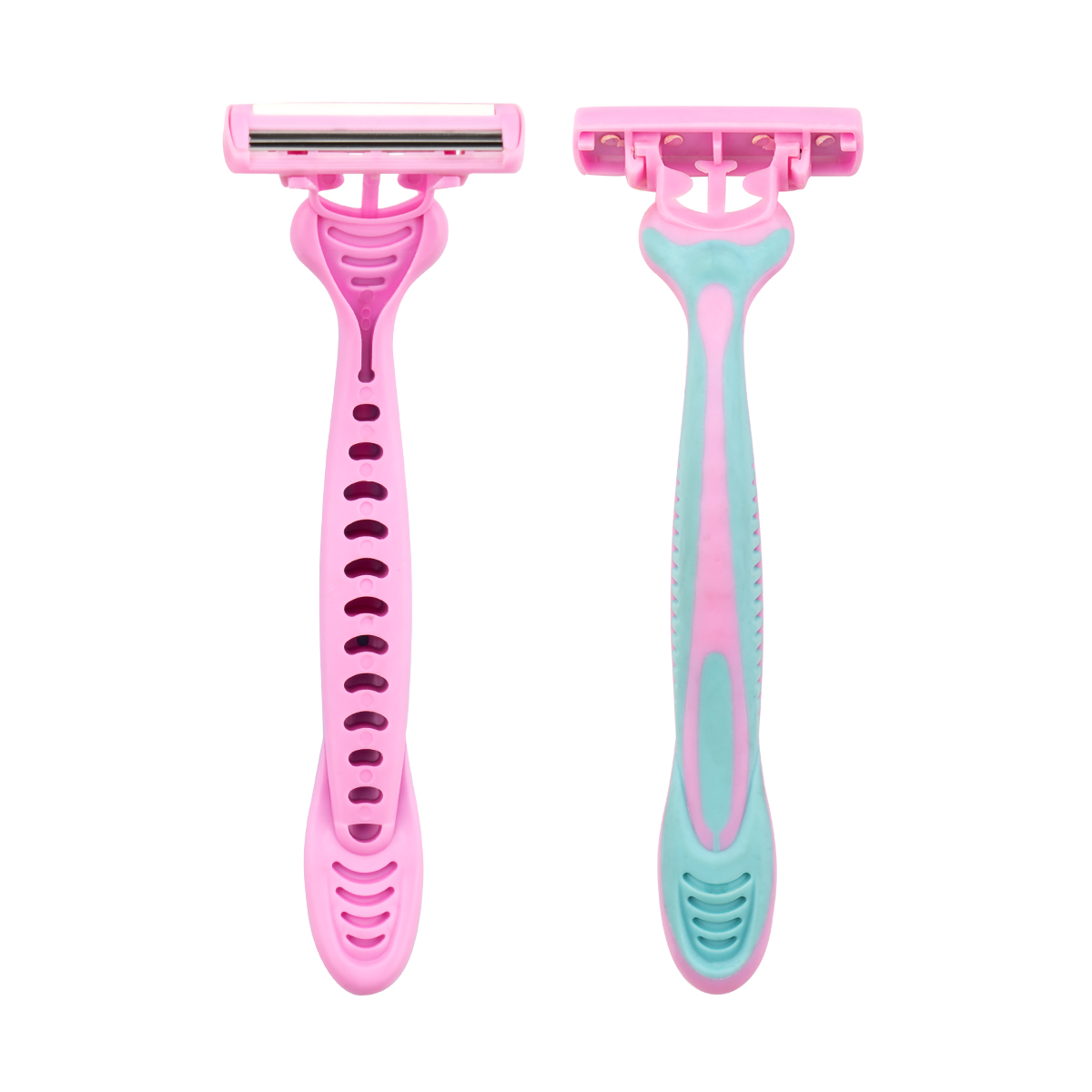 CX-T40 Triple Blade Shaver Razor din oțel inoxidabil de unică folosință pentru femei cu mâner de cauciuc